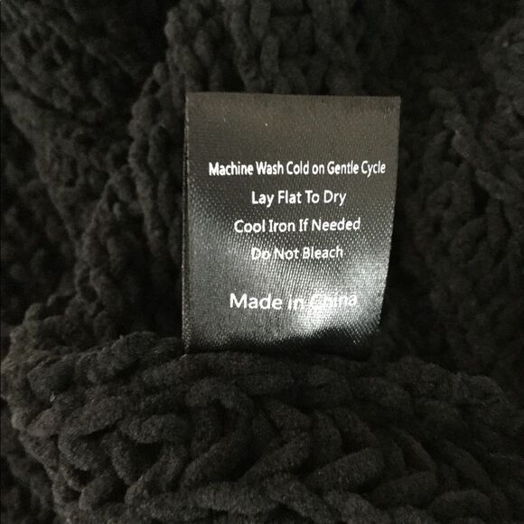 COPY - black Chenille Open Front Cardigan w/pockets - Picture 12 of 12